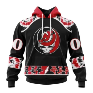 Hoodie NHL New Jersey Devils Special Grateful Dead Design St2301 QTNHL080524A31HD
