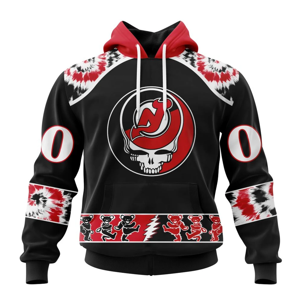 Hoodie NHL New Jersey Devils Special Grateful Dead Design St2301 QTNHL080524A31HD