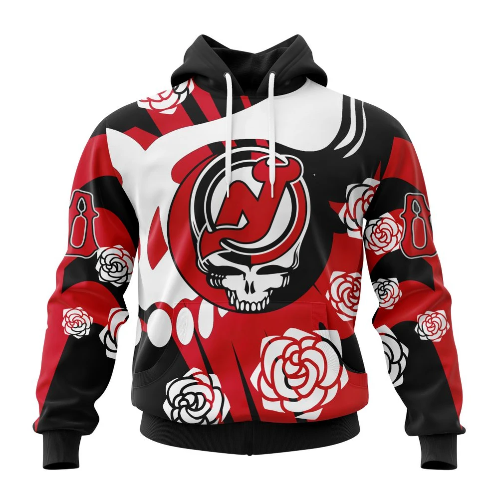 Hoodie NHL New Jersey Devils Special Grateful Dead Design St2305 QTNHL080524A1277HD