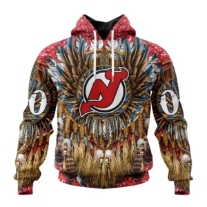 Hoodie NHL New Jersey Devils Special Native Costume Design St2201 QTNHL080524A2738HD
