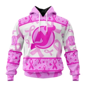 Hoodie NHL New Jersey Devils Special Pink October Breast Cancer Awareness Month St2302 QTNHL080524A1862HD