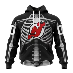 Hoodie NHL New Jersey Devils Special Skeleton Costume For Halloween St2301 QTNHL080524A2027HD