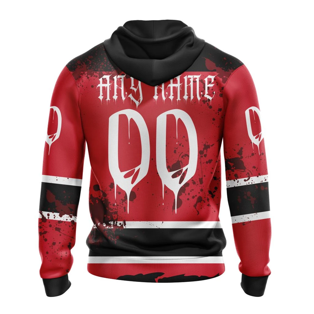 Hoodie NHL New Jersey Devils, Specialized Design Jersey With Your Ribs For Halloween QTNHL080524A3505HD - Image 2