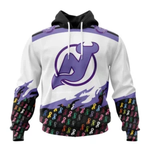Hoodie NHL New Jersey Devils, Specialized Kits In October We Stand Together We Can Beat Cancer QTNHL080524A3415HD