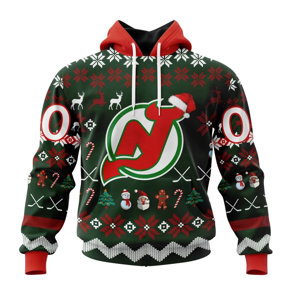 Hoodie NHL New Jersey Devils, Specialized Unisex Christmas Is Coming QTNHL080524A2936HD