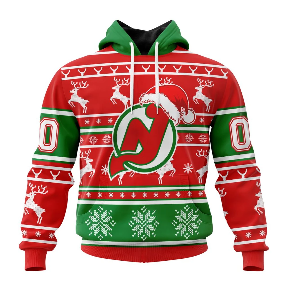 Hoodie NHL New Jersey Devils, Specialized Unisex Christmas Is Coming V02 QTNHL080524A2959HD