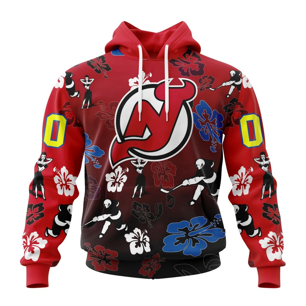 Hoodie NHL New Jersey Devils X Hawaii Specialized Design For Hawaiia V0122 QTNHL080524A3796HD