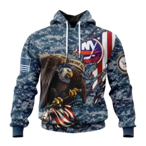 Hoodie NHL New York Islanders Honor Us Navy Veterans St2202 QTNHL080524A3149HD