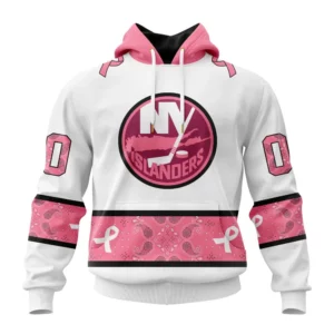 Hoodie NHL New York Islanders In Classic Style With Paisley! In October We Wear Pink Breast Cancer QTNHL080524A1668HD