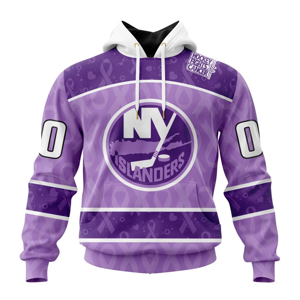 Hoodie NHL New York Islanders New Lavender Hockey Fight Cancer St2301 QTNHL080524A1482HD