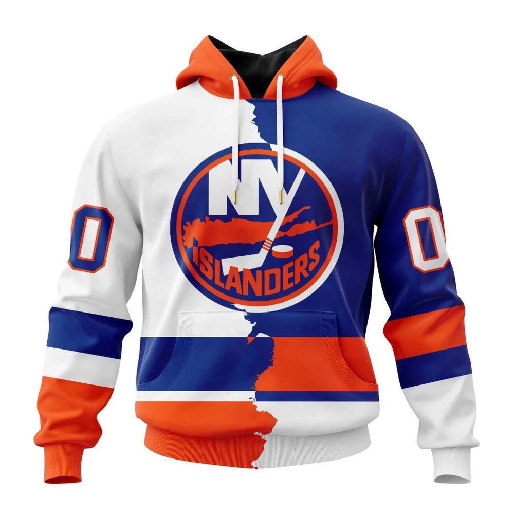 Hoodie NHL New York Islanders Personalize Home Mix Away Kits QTNHL080524A1509HD