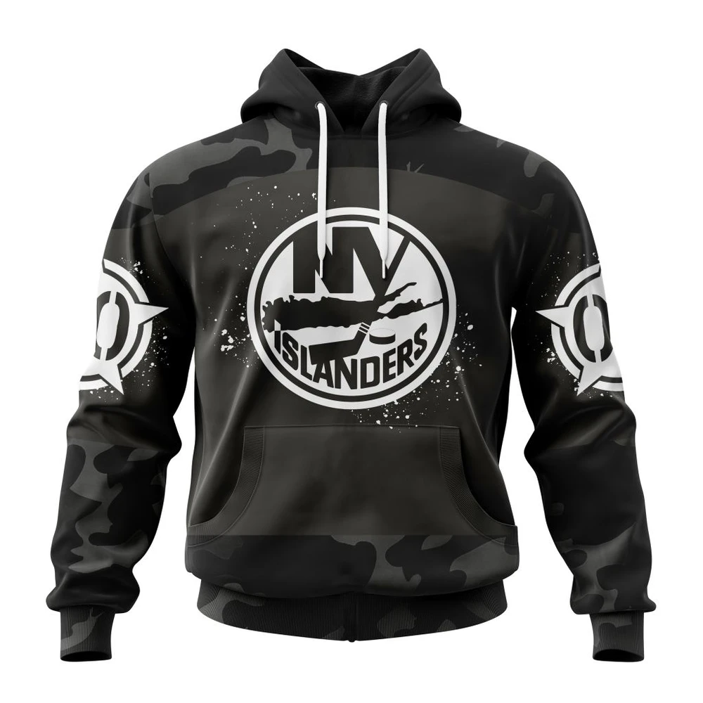 Hoodie NHL New York Islanders Special Black Camo Design For Veterans Day St2304 QTNHL080524A1609HD