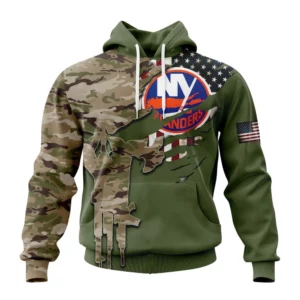 Hoodie NHL New York Islanders Special Camo Skull Design St2303 QTNHL080524A1711HD
