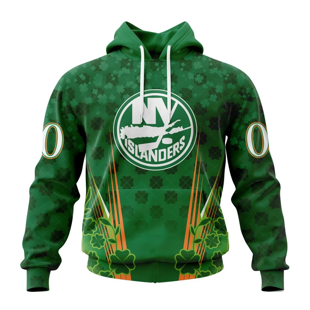 Hoodie NHL New York Islanders Special Design For St. Patrick's Day St2402 QTNHL080524A172HD