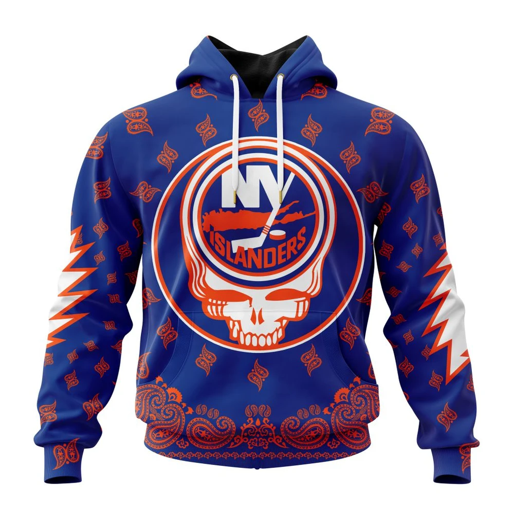 Hoodie NHL New York Islanders Special Grateful Dead Design St2303 QTNHL080524A236HD