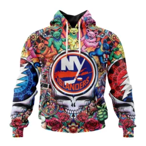 Hoodie NHL New York Islanders Special Grateful Dead Design St2304 QTNHL080524A103HD