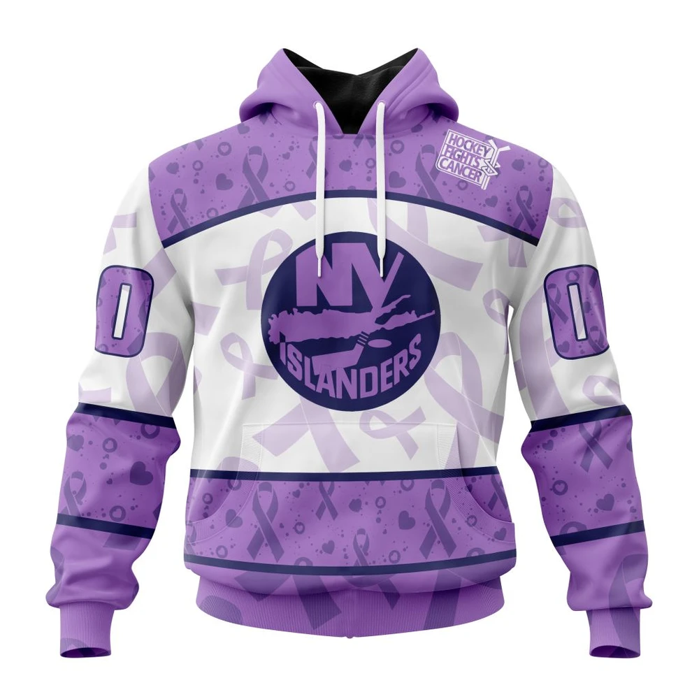 Hoodie NHL New York Islanders Special Lavender Fight Cancer St2201 QTNHL080524A3102HD