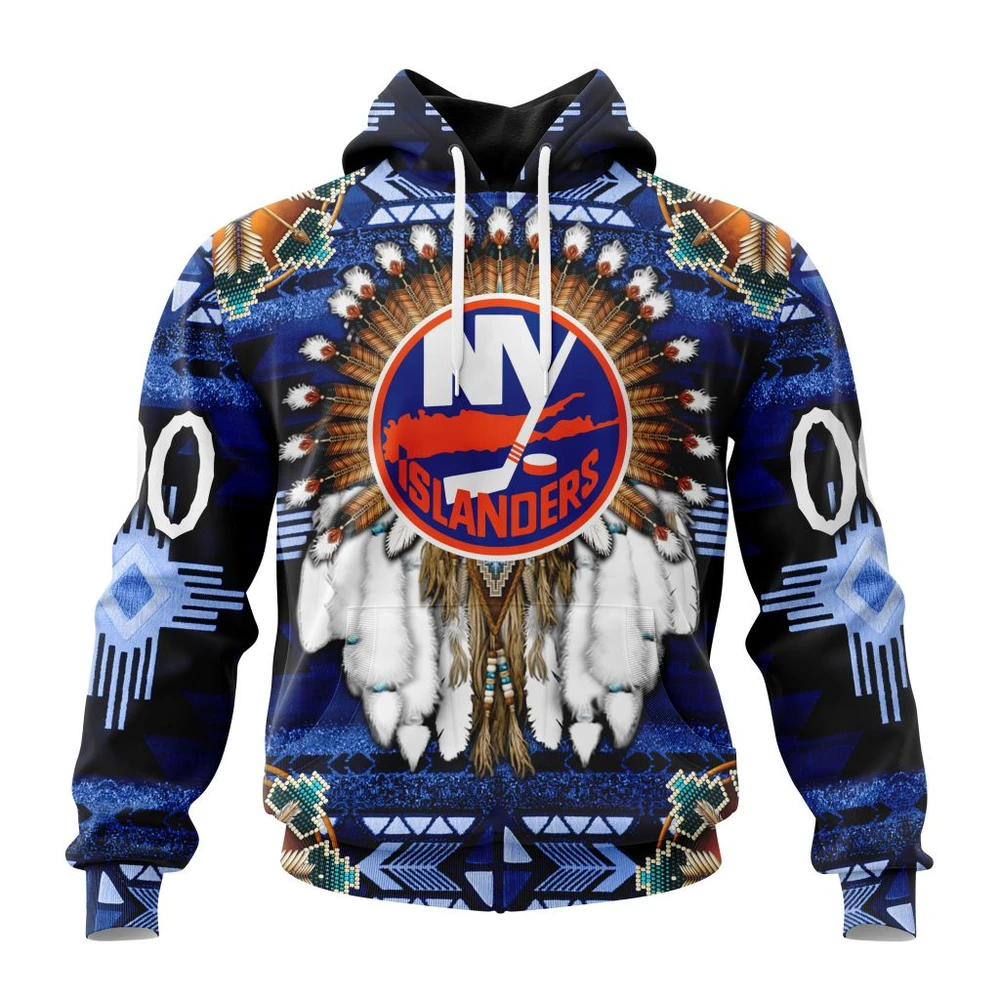 Hoodie NHL New York Islanders Special Native Costume Design St2202 QTNHL080524A2682HD