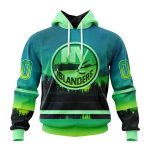 Hoodie NHL New York Islanders Special Northern Lights Design St2302 QTNHL080524A1376HD