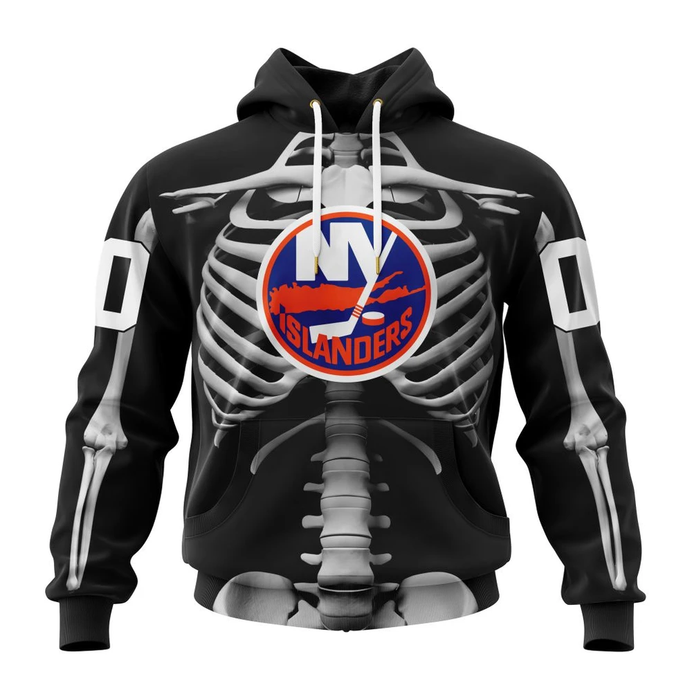 Hoodie NHL New York Islanders Special Skeleton Costume For Halloween St2301 QTNHL080524A2025HD