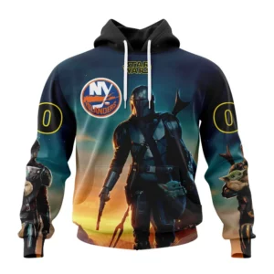 Hoodie NHL New York Islanders Special Star Wars The Mandalorian Design St2401 QTNHL080524A701HD