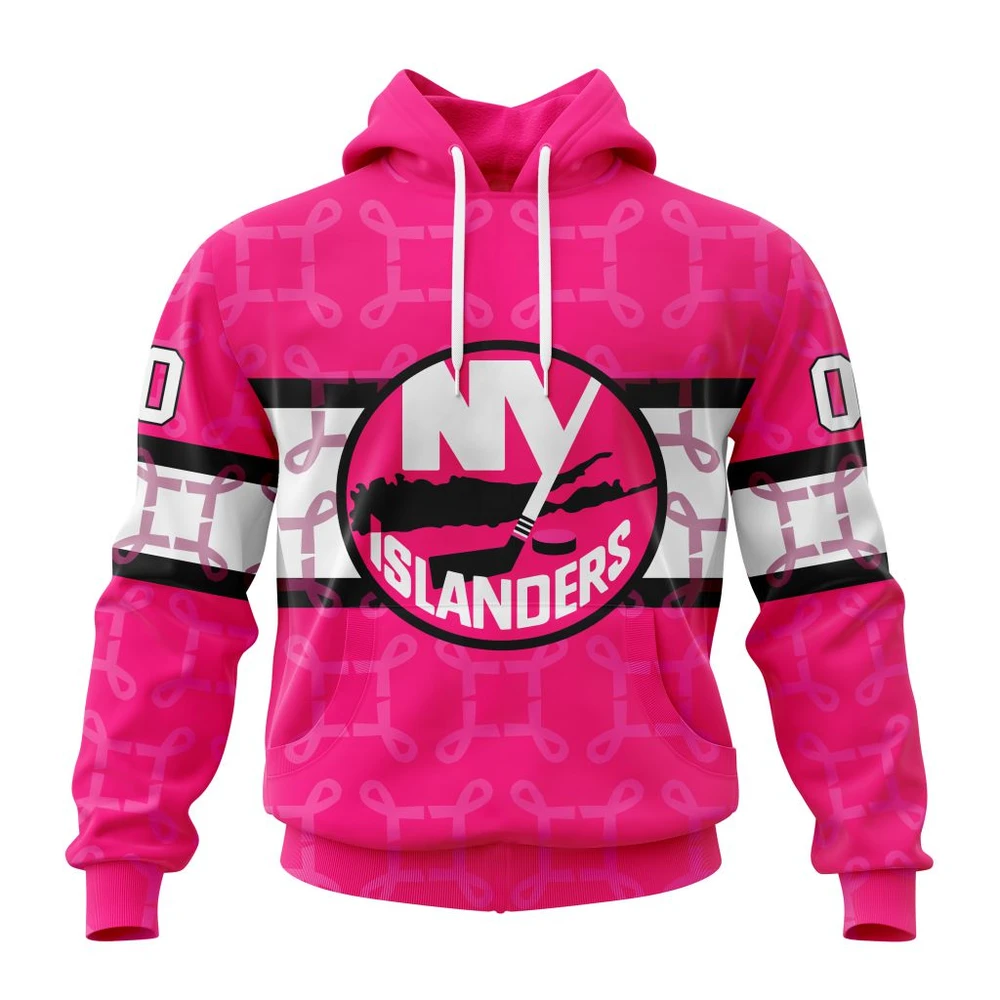 Hoodie NHL New York Islanders, Specialized Design I Pink I Can! In October We Wear Pink Breast Cancer QTNHL080524A3618HD