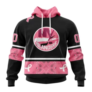 Hoodie NHL New York Islanders, Specialized Design In Classic Style With Paisley! In October We Wear Pink Breast Cancer QTNHL080524A3589HD