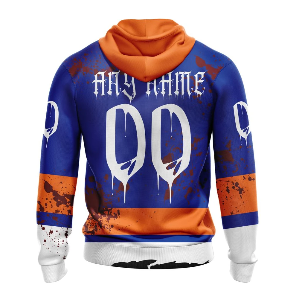 Hoodie NHL New York Islanders, Specialized Design Jersey With Your Ribs For Halloween QTNHL080524A3503HD - Image 2