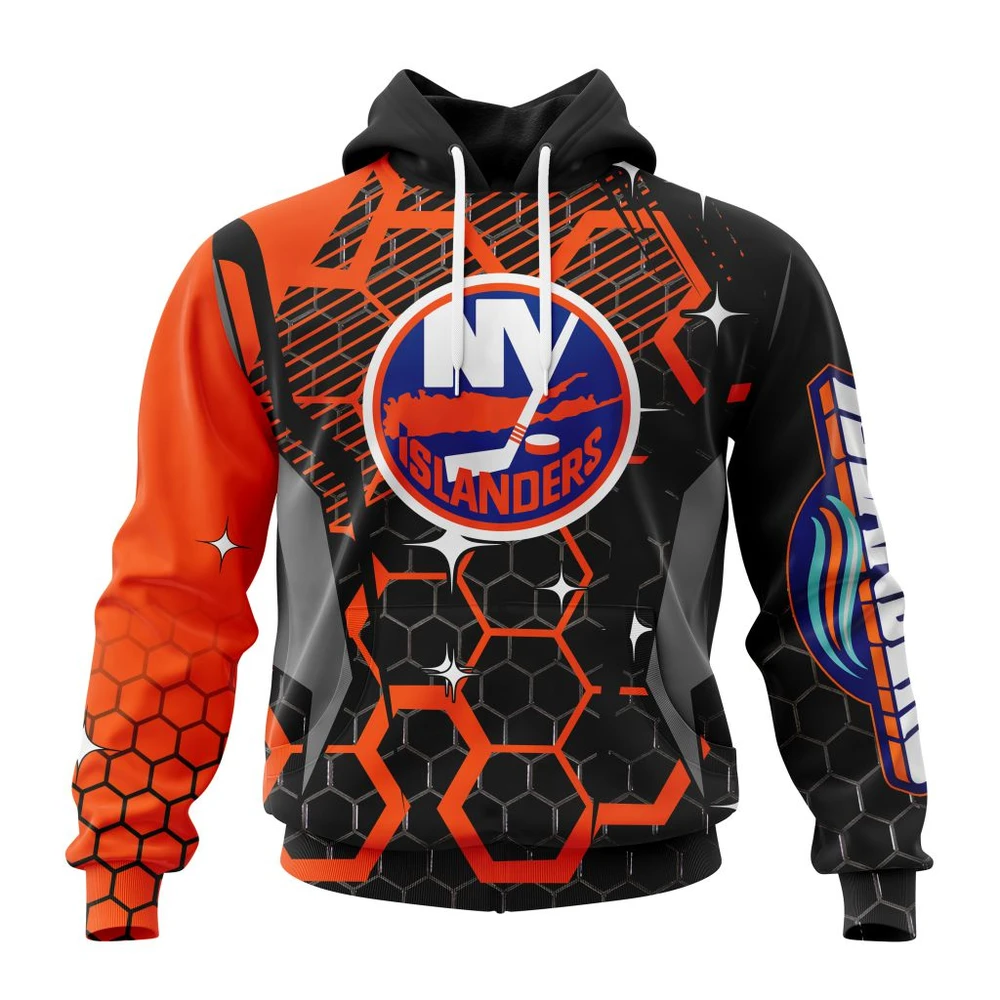 Hoodie NHL New York Islanders, Specialized Design With Motocross Syle V0222 QTNHL080524A3384HD