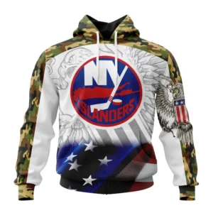 Hoodie NHL New York Islanders, Specialized Design With Our America Flag And Our America Eagle QTNHL080524A3444HD