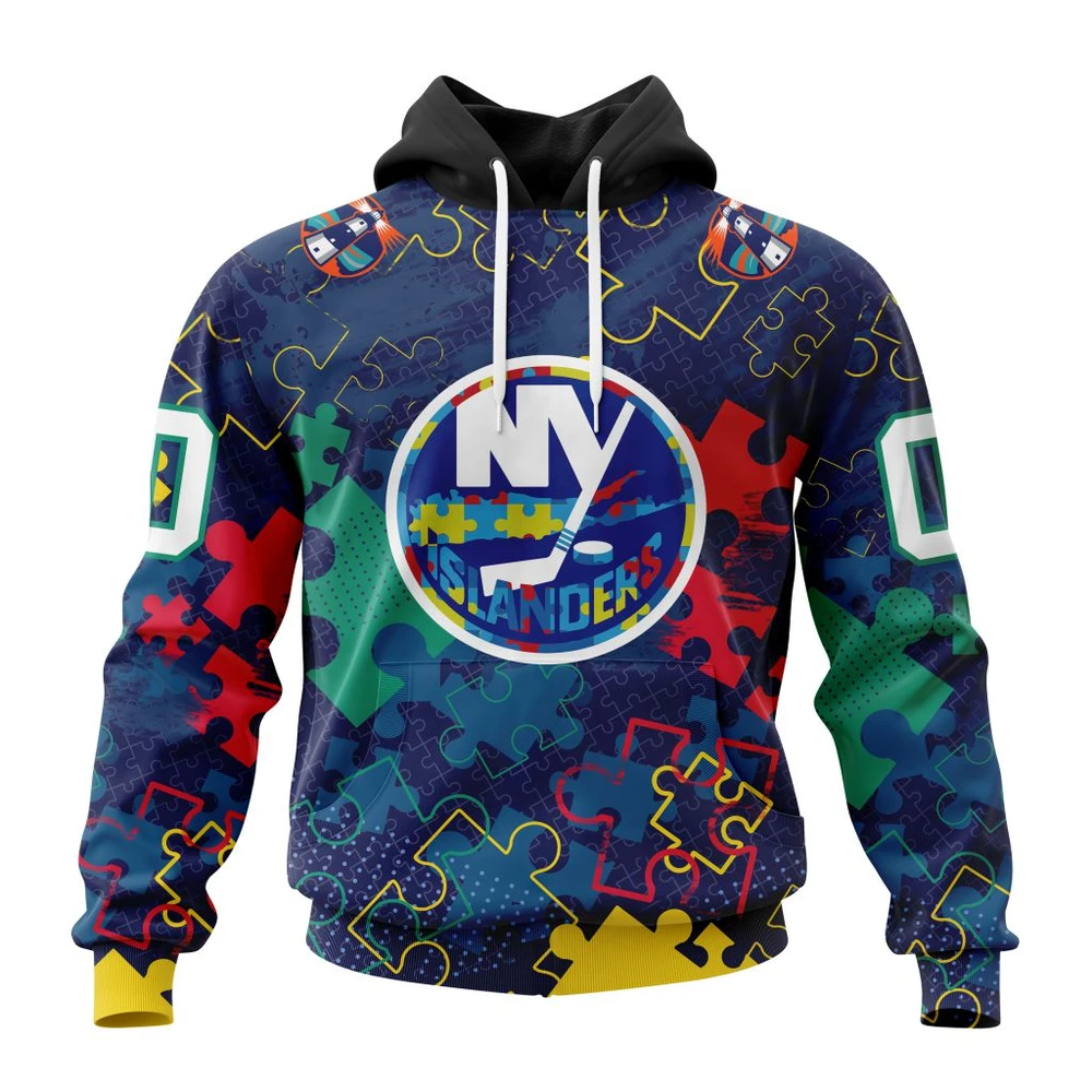Hoodie NHL New York Islanders, Specialized Fearless Aganst Autism QTNHL080524A2625HD