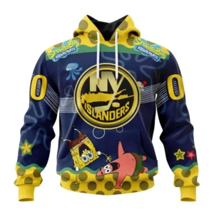 Hoodie NHL New York Islanders, Specialized Jersey With Spongebob QTNHL080524A3322HD