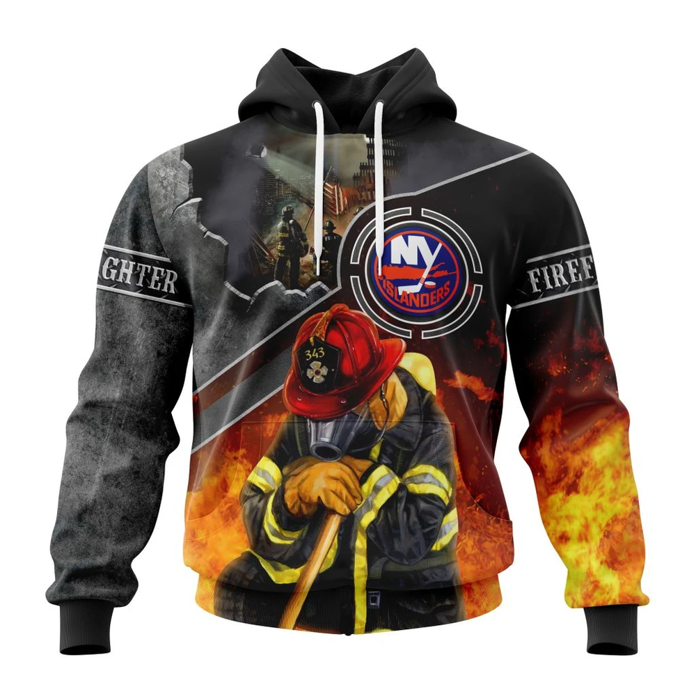 Hoodie NHL New York Islanders, Specialized Kits To Honor Firefighter In Patriot Day We Will Never Forget QTNHL080524A3726HD