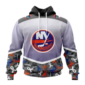 Hoodie NHL New York Islanders, Specialized Sport Fights Again All Cancer V0122 QTNHL080524A378HD