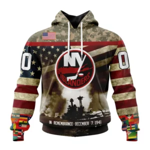 Hoodie NHL New York Islanders, Specialized Unisex Kits Remember Pearl Harbor QTNHL080524A2981HD
