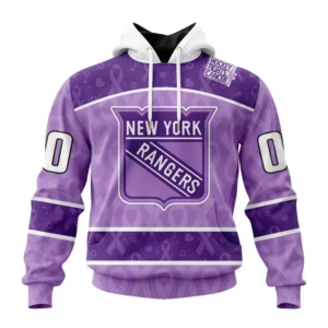 Hoodie NHL New York Rangers New Lavender Hockey Fight Cancer St2301 QTNHL080524A1481HD