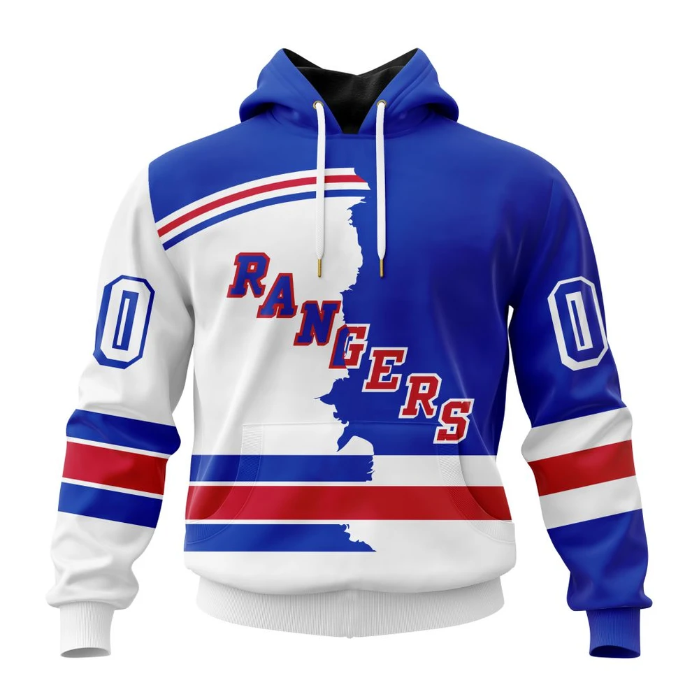 Hoodie NHL New York Rangers Personalize Home Mix Away Kits QTNHL080524A1508HD
