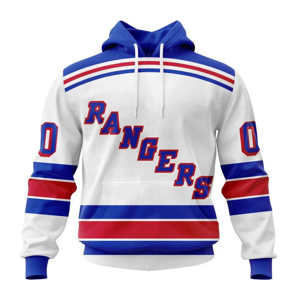 Hoodie NHL New York Rangers Personalized Away Kits QTNHL080524A1548HD