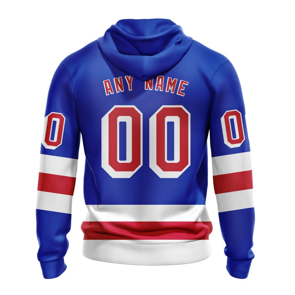 Hoodie NHL New York Rangers Personalized Home Kits QTNHL080524A209HD - Image 2