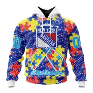 Hoodie NHL New York Rangers Special Autism Awareness Design St2201 QTNHL080524A2471HD