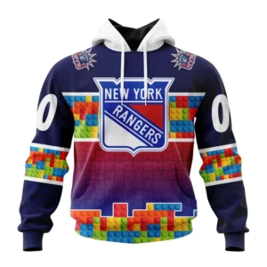 Hoodie NHL New York Rangers Special Autism Awareness Design V2301 QTNHL080524A270HD