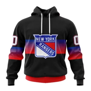 Hoodie NHL New York Rangers Special Black And Gradient Design St2301 QTNHL080524A1405HD
