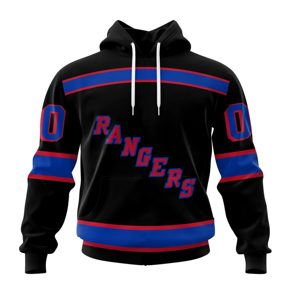 Hoodie NHL New York Rangers Special Blackout Design St2401 QTNHL080524A595HD