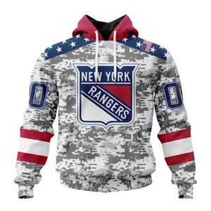 Hoodie NHL New York Rangers Special Camo Design For Veterans Day St2301 QTNHL080524A1801HD
