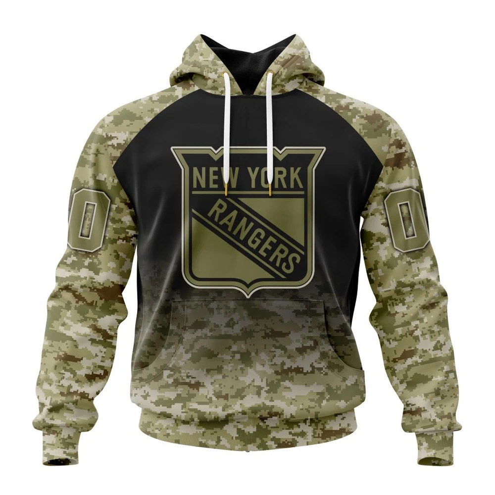 Hoodie NHL New York Rangers Special Camo Design For Veterans Day St2302 QTNHL080524A1774HD