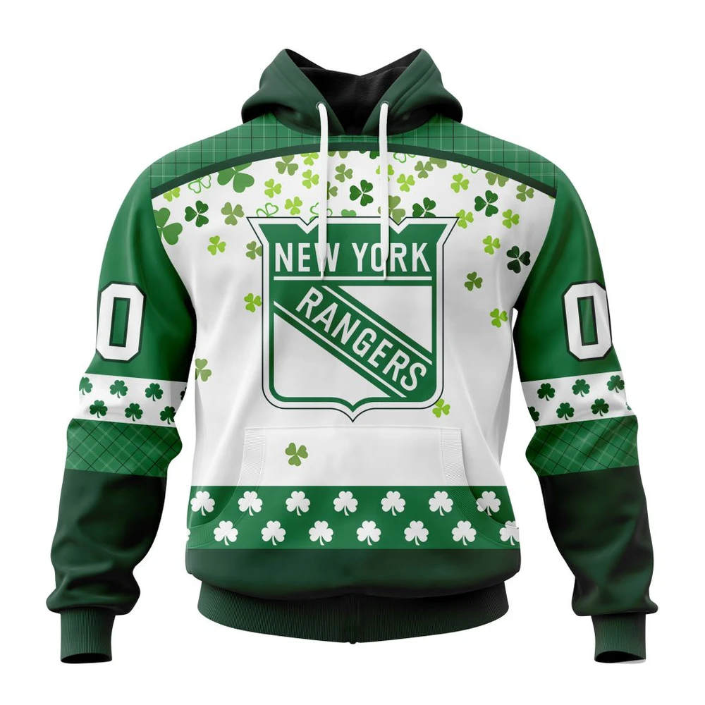 Hoodie NHL New York Rangers Special Design For St. Patrick Day St2401 QTNHL080524A1242HD