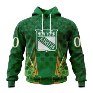 Hoodie NHL New York Rangers Special Design For St. Patrick&apos;s Day St2402 QTNHL080524A1149HD
