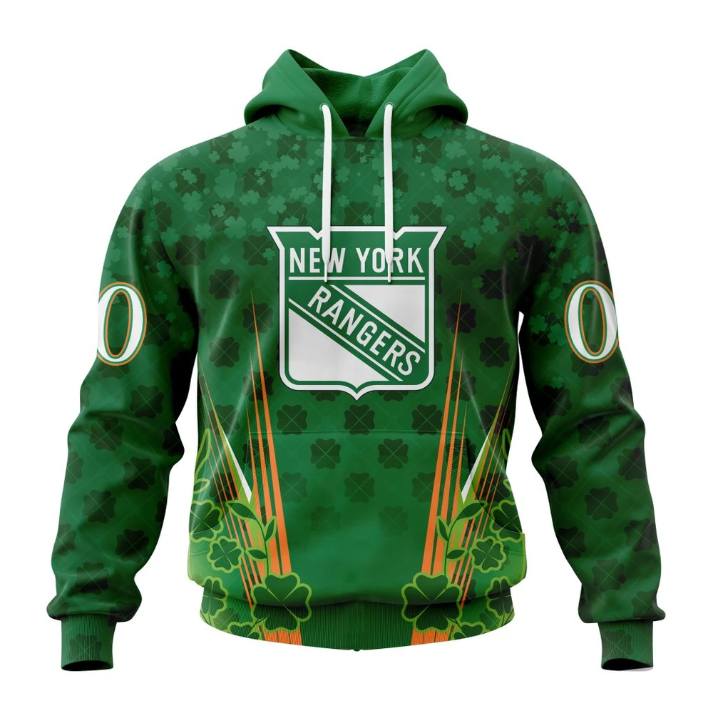 Hoodie NHL New York Rangers Special Design For St. Patrick's Day St2402 QTNHL080524A1149HD