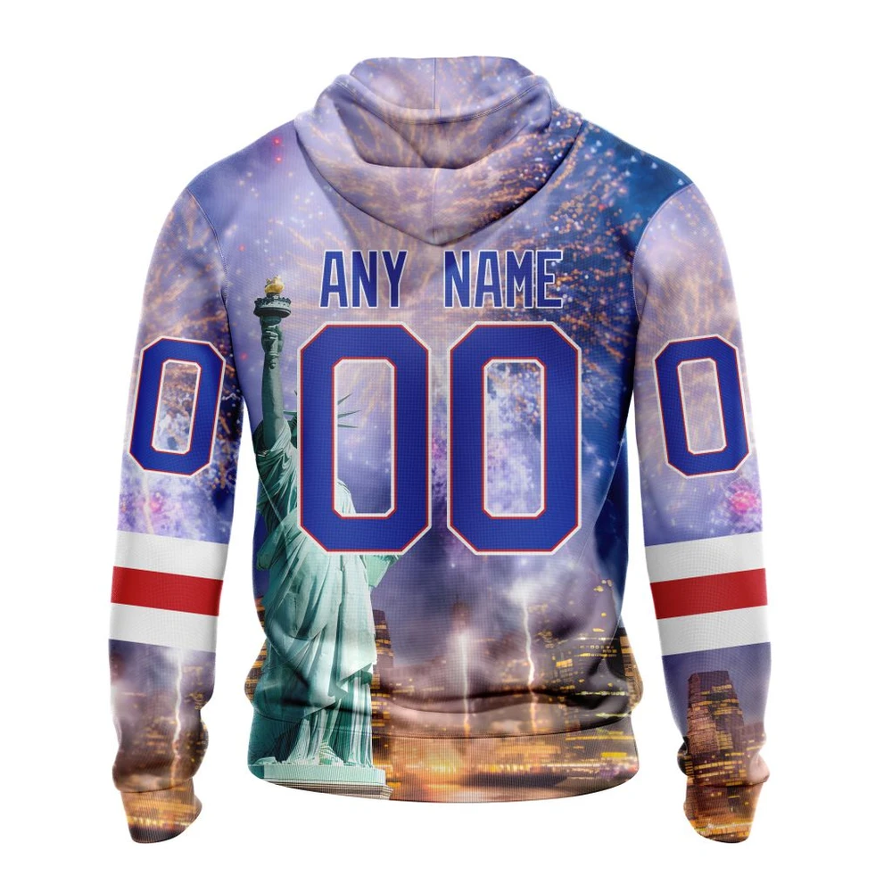 Hoodie NHL New York Rangers Special Design With The Statue Of Liberty St2301 QTNHL080524A4088HD - Image 2