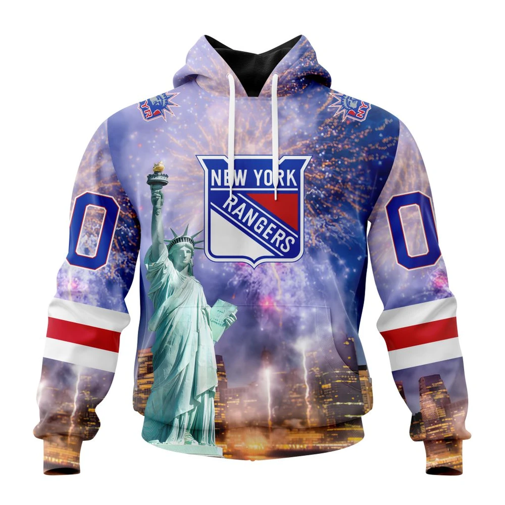 Hoodie NHL New York Rangers Special Design With The Statue Of Liberty St2301 QTNHL080524A4088HD